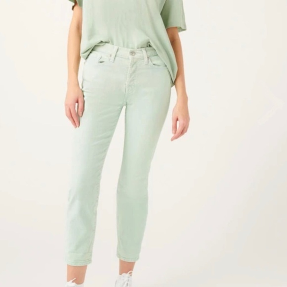 7 For All Mankind Women’s Jeans Green Josefina Celedon Size 8 (29) New